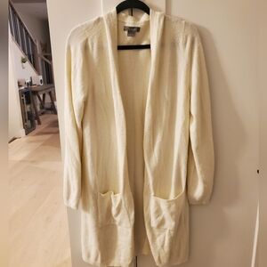 Natural Reflections Cream Open-Front Sweater Luxuriously Soft Size Large
